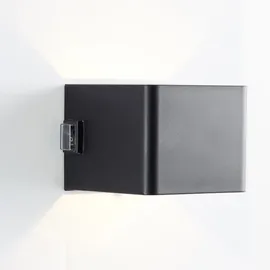 Brilliant Außenleuchte Kunststoff 10,3x8,0x10,1 cm inkl. Bewegungsmelder schwarz