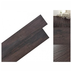 vidaXL Laminat PVC Laminat Dielen Selbstklebend 5,02 m2 2 mm Dunkelbraun Vinylboden B braun