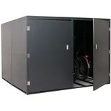 4er-Fahrradgarage HWC-L56c, Gerätehaus Fahrradbox mit Ablage, abschließbar Metall 160x222x208cm anthrazit - Grau