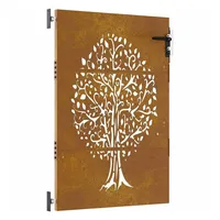 VidaXL Gartentor 85x125 cm Cortenstahl Baum-Design