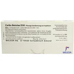 Carbo Betulae D 30 Ampullen 8X1 ml