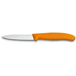 Victorinox Gemüsemesser SwissClassic 8 cm, Mittelspitz, gerader Schliff, orange
