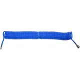 TRIZERATOP Spiralschlauch PU 6,5 mm x 10 mm x 15 m mit Schnellkupplungen