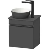 Duravit Sivida Konsolenwaschtischunterbau, Türanschlag rechts, Griffleiste Diamantschwarz Matt, 400x325x440mm, SV4656RBD490000, Farbe: Graphit matt