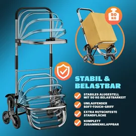 monzana 3in1 Einkaufstrolley blau 0,44 m
