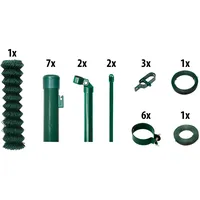 garden 'n' more Maschendrahtzaun GARDEN 'N' MORE, grün, H:80cm L:15cm, Stahl, Zaunelemente, 1 Element für 15 m, LxH: 1500 x 83 cm, mit 7 Pfosten