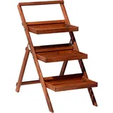 Dobar Pflanzentreppe, 3-stufig, Braun