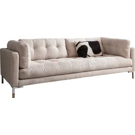 trends by hg Couch Cord 3-Sitzer Beige