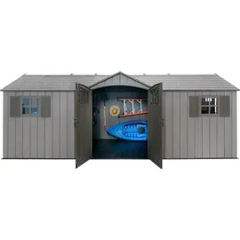 Lifetime Gerätehaus Neptun 2,43 x 6,1 x 2,41 m dunkelgrau