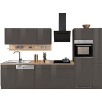 Kochstation Küchenzeile »KS-Virginia«, Breite 330 cm, mit E-Geräten, grau