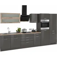 kochstation Küchenzeile KS-Utah 350 cm grau