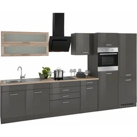 kochstation Küchenzeile KS-Utah 350 cm grau