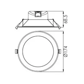 Deko-Light Acrux 145 16W rund weiß