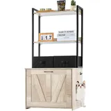 Vevor Katzenschrank, Katzentoilette Katzenhaus 2-stufig-Regal 599x500x1270mm 60kg