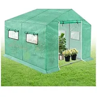 Naizy - Gewächshaus 3x2x2m 6m2 Foliengewächshaus HDPE+LDPE+Verzinktes Rohr Greenhouse mit Fenster Tomatenhaus Winterfest UV-Schutz Folienzelt Grün