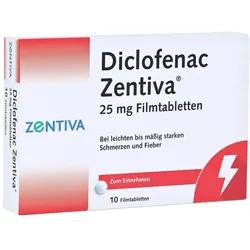 DICLOFENAC Zentiva 25 mg 10 St
