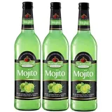 Nordbrand 3 Flaschen Nordbrand Mojito a 0,7l Cocktail fertig Mix 15% Vol.