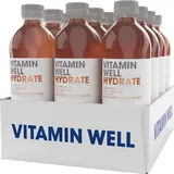 Vitamin Well Hydrate Erfrischungsgetränk Himbeere/Erdbeere 12 x 500 ml