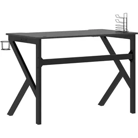 vidaXL Gaming-Schreibtisch K-Gestell Schwarz / Rot