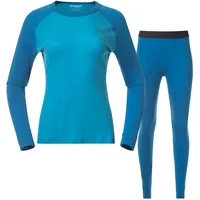 Bergans Allround Merino Baselayer Set Women aqua lagoon/dark aqua