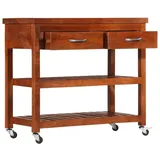 vidaXL Servierwagen 100x48x89 cm Massivholz Akazie