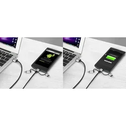 Renkforce USB-Kabel USB 2.0 USB-A Stecker, USB-C? Stecker, USB-Micro-B Stecker, Apple Lightning Stec