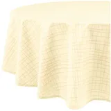 REDBEST Tischdecke Tischdecke "Pasadena", abwaschbar Uni/Karo weiß rund | 160 cm x 160 cm