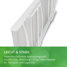 LECO Elina Sonnenliege 149 x 63 x 0 cm Weiß/Grau