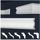 Marbet Design Stuckleisten XPS Styropor weiß - Wandleisten Flachprofil Zierleisten E-Leisten - (20 Meter / 10 Leisten E-30)