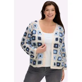 Inspirationen Strickjacke in Beige-Blau 52/54
