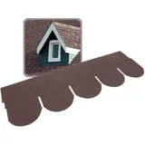 DAPRONA Dachschindeln Rund 20x 1m x 32cm Bitumen Braun Biberschwanzschindel