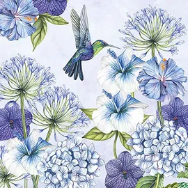 Ambiente Home Ambiente Papierservietten, 3-lagig bedruckt, Kolibri 33 x 33 cm, 20 Stück