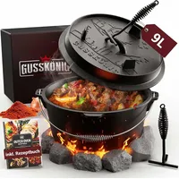 GUSSKÖNIG Dutch Oven 9 l mit Füßen