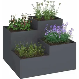 vidaXL Hochbeet 80 x 80 x 60 cm Anthrazit