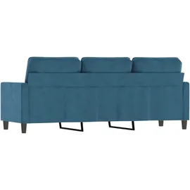 vidaXL 3-Sitzer-Sofa Blau 180 cm Samt
