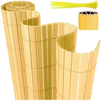 Pvc Sichtschutzmatte Sichtschutzzaun Sichtschutz für Zaun Balkon Bambus 80x300cm Stabile W-Form - Swanew