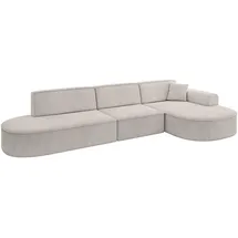 altdecor Ecksofa Ottomane Rechts MARI-L2 - 328x171x79 cm Hellbraun Velours