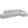 altdecor Ecksofa Ottomane Rechts MARI-L2 - 328x171x79 cm Hellbraun Velours