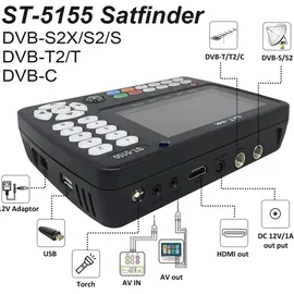 Satlink ST-5155 H.265 (10 Bit) DVB-S/S2/T/T2/C Combo Messgerät