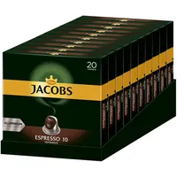 JACOBS Kapseln Espresso 10 Intenso 200 Nespresso®* kompatible Kaffeekapseln