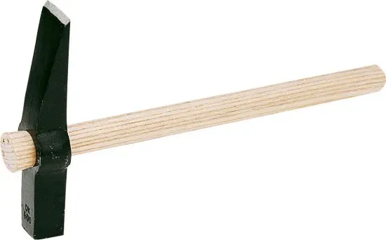 Maurerhammer 'Rheinische Form' - 600g, mit Holzstiel