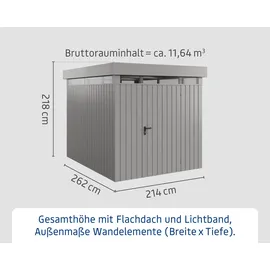 Hörmann Gerätehaus Euroline EFD6 2,29 x 2,77 m Grau