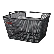 Pletscher Fahrrad-Hinterradkorb schwarz 40x31x22cm, feinmaschig, ohne Befestigungsplatte, max. Traglast 8 kg, ideal für Einkäufe & Alltag