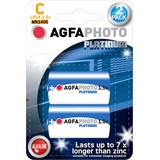 AgfaPhoto 110802626 Haushaltsbatterie Einwegbatterie C LR14 2 Stück Alkaline blau-Silber