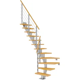 DOLLE Mittelholmtreppe Frankfurt 65 cm Edelstahl/Holz/Metall