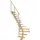 DOLLE Mittelholmtreppe Frankfurt 65 cm Edelstahl/Holz/Metall