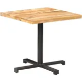 Prolenta Premium - Bistrotisch Quadratisch 80x80x75 cm Raues Mangoholz - Braun