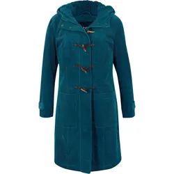 bonprix Gefütterter Cord-Dufflecoat, petrol, 38, Cord