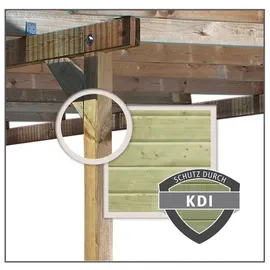 Karibu Carport Classic Einzel 3 inkl. 1 Einfahrtsbogen und Stahl-Trapezprofil kdi