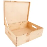 Creative Deco Holzkiste 40 x 30 x 14 cm 14-tlg. beige